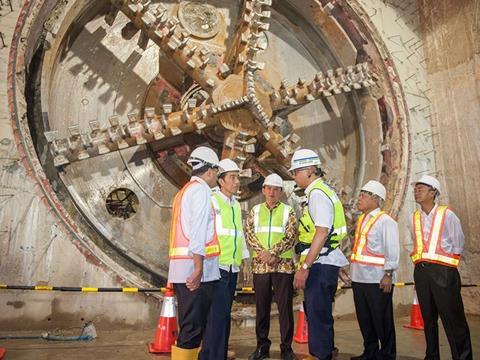 Tunnelling on the first phase of the Jakarta metro has been completed.