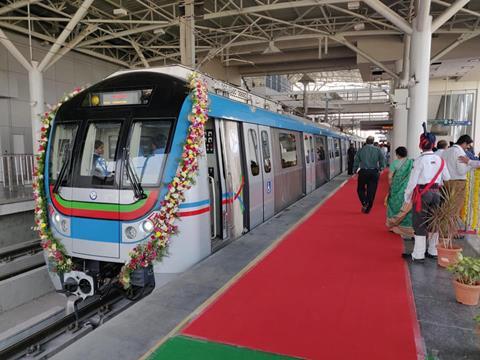 The western section of Hyderabad metro Line 3 was inaugurated on March 20.