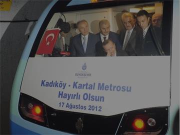 Opening of Istanbul metro Line M4 between Kadiköy and Kartal.