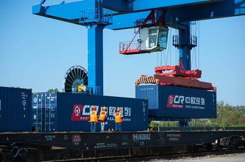 China Railway Express containers