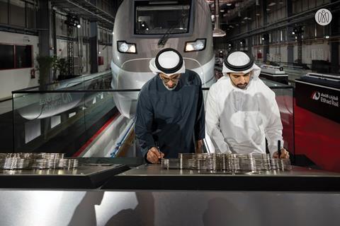 UAE high speed train project announcement (Photo Abu Dhabi Media Office)
