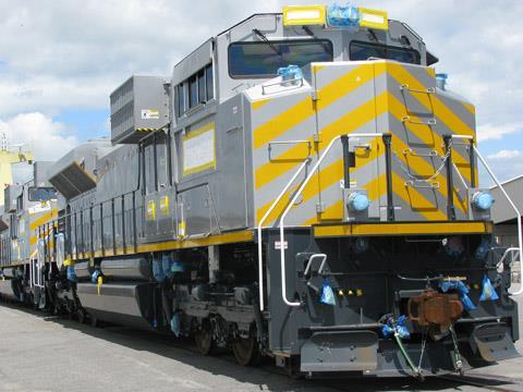 Electro-Motive Diesel SD70ACS freight locomotive for Saudi Arabia.