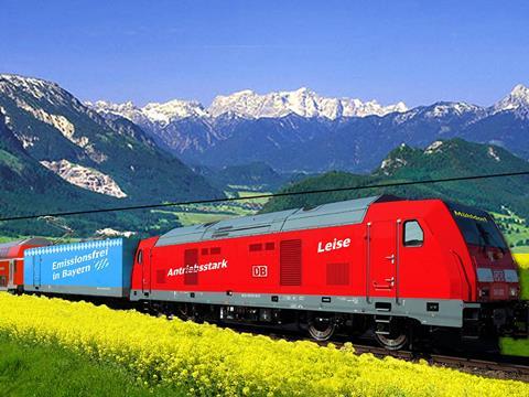 Eco DeMe Train is a proposal for an 'eco diesel-electric multi-engine train' with a diesel locomotive accompanied by a pantograph-equipped trailer.