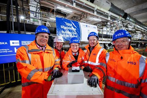 HS2 Euston tunnel TBM launch