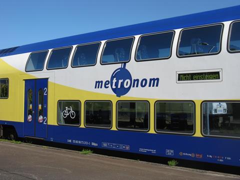 Metronom train at Cuxhaven.