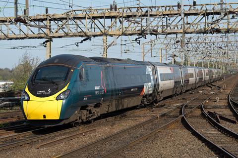 Avanti West Coast Pendolino at Stockport (Photo Tony Miles)