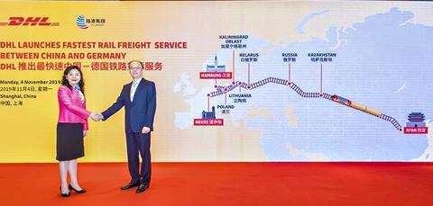 DHL freight service between China and Germany