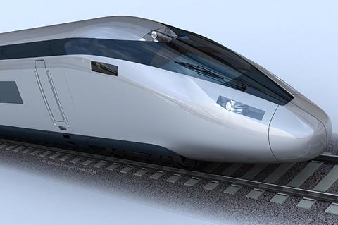 Impression of a generic HS2 train