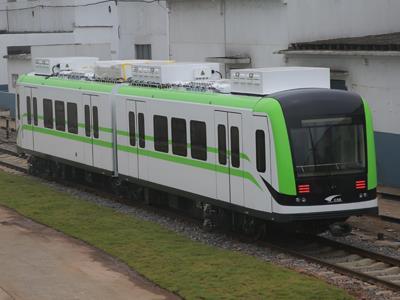 CSR Zhuzhou Electric Locomotive prototype supercapacitor energy storage light metro trainset.