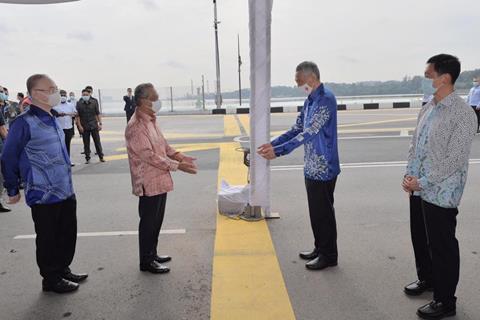 A ceremony on the causeway linking Singapore and Malaysia on July 30 marked the official resumption of work on the Johor Bahru – Singapore Rapid Transit System Link Project
