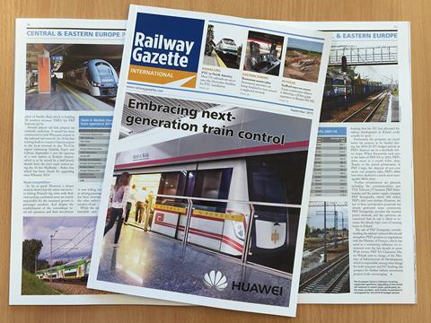 September 2015 issue of Railway Gazette International.