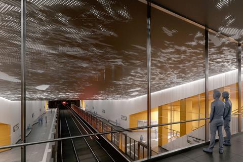 Hamburg metro line U5 station impression