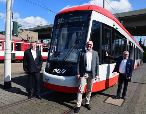 de-Duisburger Verkehrsgesellschaft tram unveiling