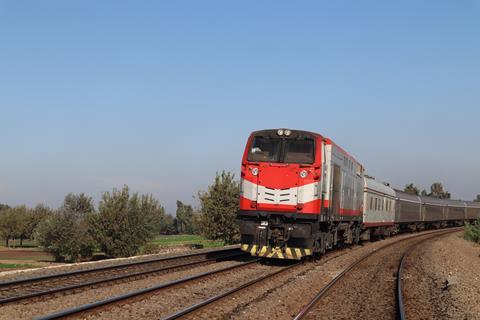 Egypt ENR train with GE Wabtec loco