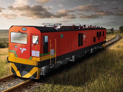 Bombardier Traxx Africa electric locomotive.