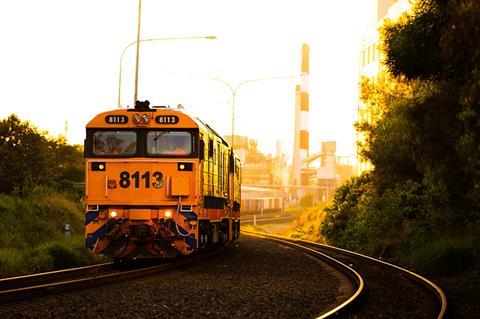 Train coming out of Port Botany