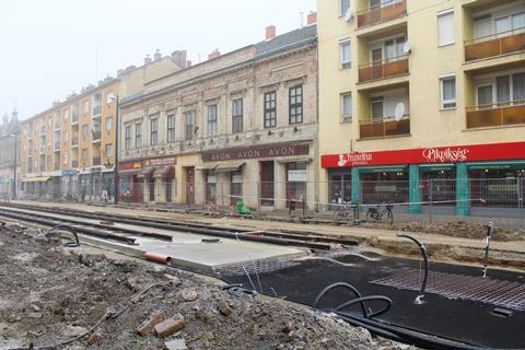 Hódmezővásrhely construction near Kossuth tér