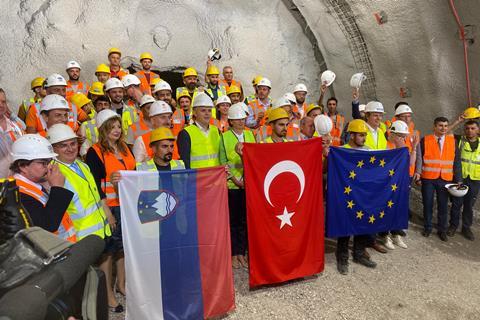 Koper second track Mlinarji tunnel breakthrough (Photo: Toma Bačić)