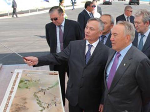 President Nazarbayev in Zhetigen.