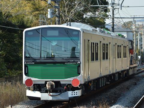 East Japan Railway EV-E301 prototype battery electric multiple-unit (Photo: Akihiro Nakamura).