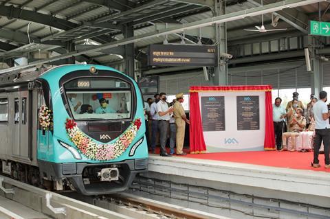 in Kochi metro Blue Line opening 20200908