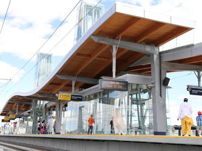 Saddletowne light rail station, Calgary.