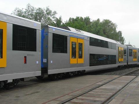 Pre-production Waratah double-deck commuter train for Sydney.