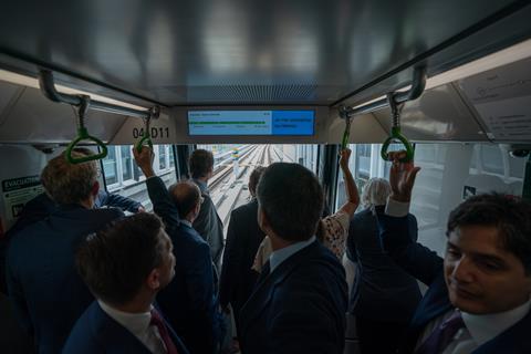 Montreal REM opening VIPs on train