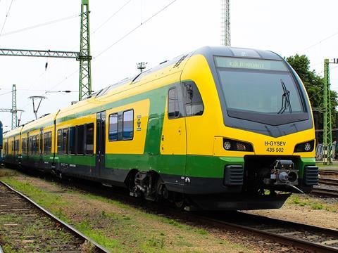 GySEV has begun passenger-carrying testing of the first two of 10 Stadler Flirt3 electric multiple-units which it ordered in September 2016 (Photo: Benjámin Zelki).