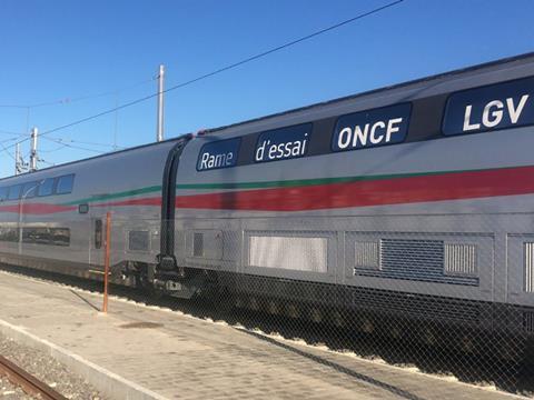 ONCF began dynamic testing of its first Alstom high speed trainset on January 20 (Photo: ONCF).