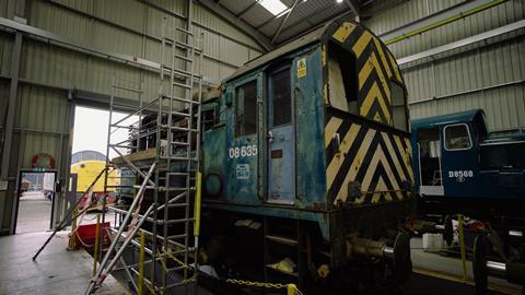 Class 08 08635 is the donor shunter for the project