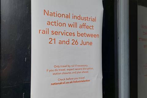 National Rail 2022 strike poster