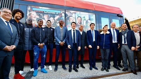 Tram route T3 serves the Allianz Riviera football stadium, the ceremony was attended by OGC Nice players and manager Patrick Vieira.