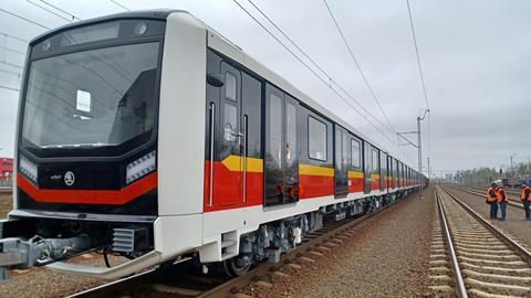 Škoda Transportation trainset for the Warszawa metro
