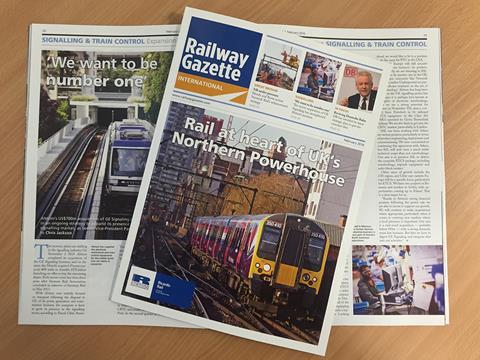 February 2016 issue of Railway Gazette International.