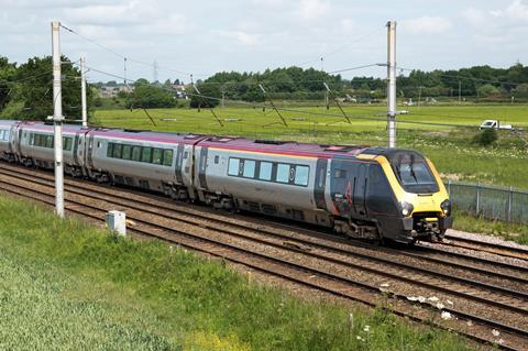 Avanti West Coast SuperVoyagers at Winwick (Photo Tony Miles)