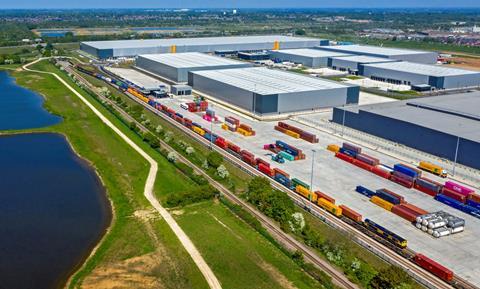 The iPort Rail terminal in Doncaster has opened facilities enabling goods to clear customs before or after rail transport through the Channel Tunnel, helping shippers to avoid road and port congestion (Photo: Geoff Griffiths)