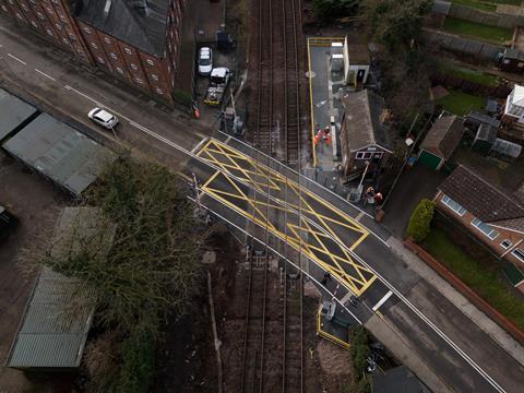 Level crossing works at Driffield (Photo Network Rail)