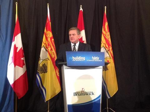 'Investment in the rehabilitation of two sections of railway line ensures companies in northern New Brunswick can continue to ship their goods to market efficiently', said Premier David Alward (Photo: New Brunswick Department of Economic Development).