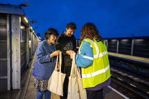 First passengers at Thanet Parkway