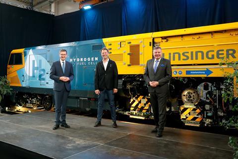 Hydrogen Fuel Cell Rail Milling Machine Unveiled News Railway Gazette International