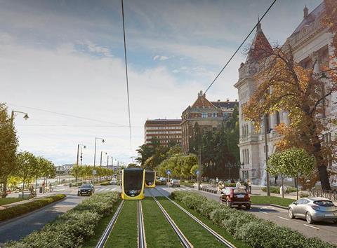 Budapest Fonodo villamos phase 2 tram extension