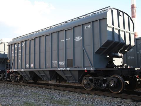 United Wagon Co is supplying Sberbank Leasing with 100 grain hopper wagons of a new high-capacity design.