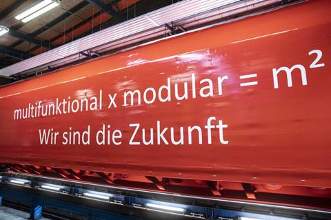 DB Cargo and VTG formally presented their prototype m² wagon in Berlin on September 7.