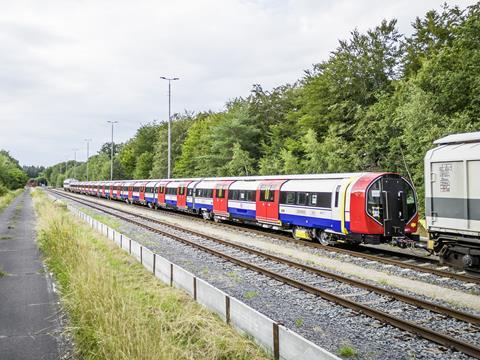 London Underground Piccadilly Line first Siemens Mobility train arriving in Germany