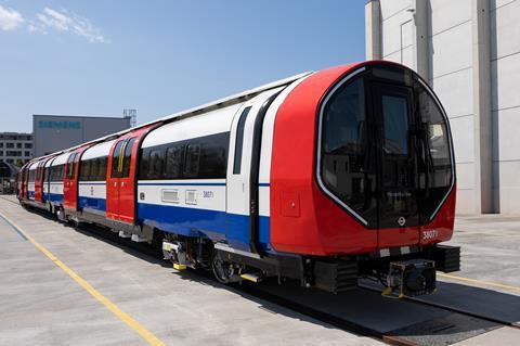 First Siemens Mobility train for London Underground's Piccadilly line at Wien factory (Photo Siemens Mobility