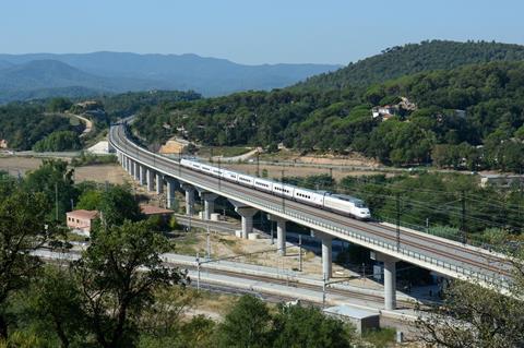 High speed train in Spain