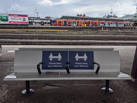 gb Clapham Junction seat coronavirus social distancing (1)