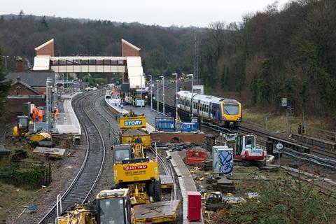 S Dore & Totley station ahead of 2nd platform opening 120324 TM03