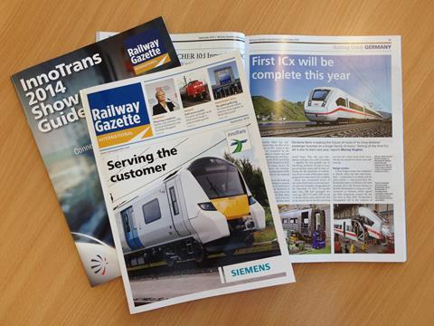 September 2014 issue of Railway Gazette International.